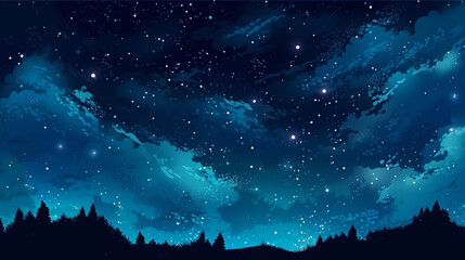Night starry sky background. 