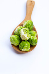Fresh brussels sprouts. Organic vegetables