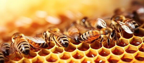 Close up of a queen cell in a honey bee colony, specifically a swarm or supersedure cell, where a queen will be raised.