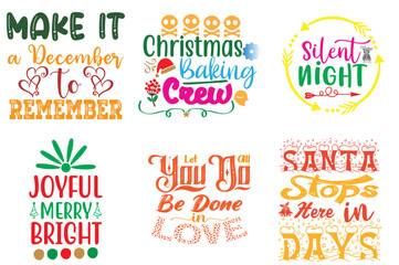 Christmas and Winter Hand Lettering Collection Christmas Vector Illustration for Holiday Cards, Bookmark, Presentation