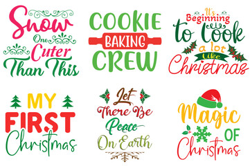 Merry Christmas and Happy New Year Labels And Badges Collection Christmas Vector Illustration for Gift Card, Advertising, Advertisement