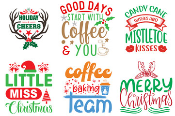 Merry Christmas and New Year Trendy Retro Style Illustration Collection Christmas Vector Illustration for Motion Graphics, Gift Card, Newsletter