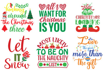 Christmas and Holiday Labels And Badges Collection Christmas Vector Illustration for Brochure, Flyer, Newsletter