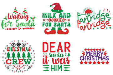 Christmas and Winter Hand Lettering Collection Christmas Vector Illustration for Stationery, Gift Card, Newsletter