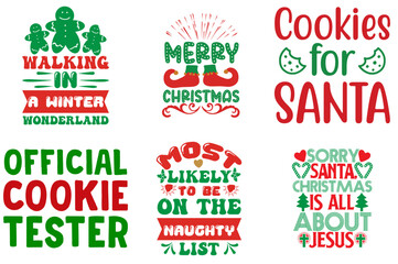 Christmas Festival and Winter Holiday Phrase Bundle Christmas Vector Illustration for Motion Graphics, Gift Card, Holiday Cards