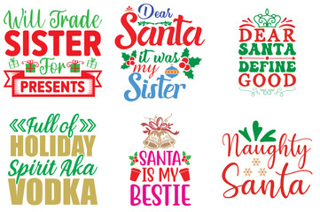 Merry Christmas and New Year Phrase Set Christmas Vector Illustration for Advertisement, Infographic, Printing Press