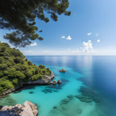 We introduce you to the clear sea scenery.