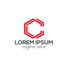Modern initial C letter logo design concept isolated vector template illustration 