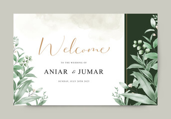 Background template for wedding welcome sign