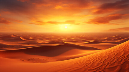 Fototapeta na wymiar sunset over the desert