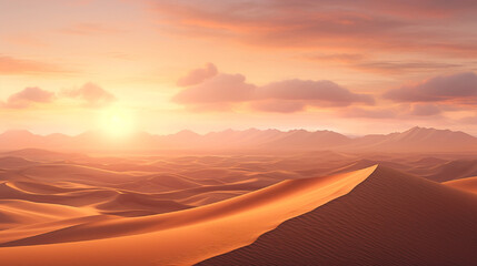 beautiful sunset in the desert