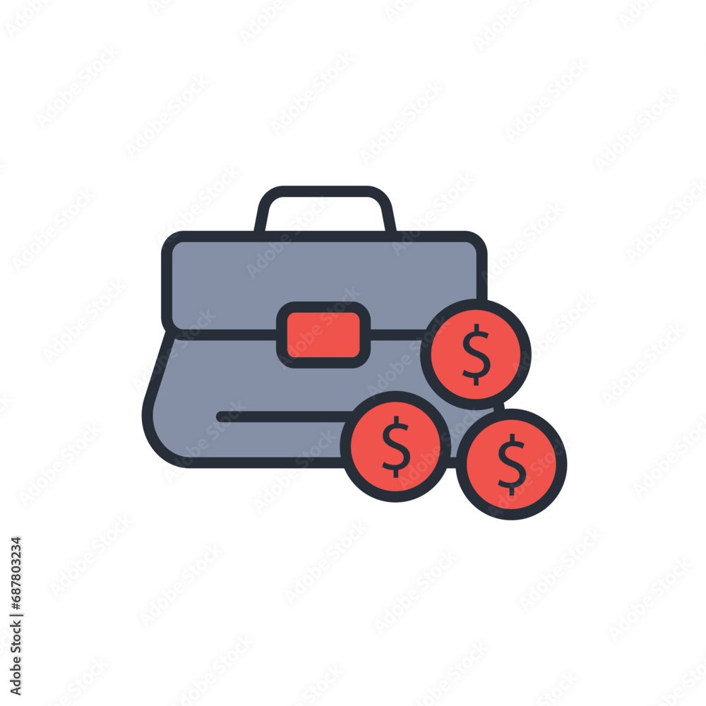 Poster work icon. vector.editable stroke.linear style sign for use web design,logo.symbol illustration.