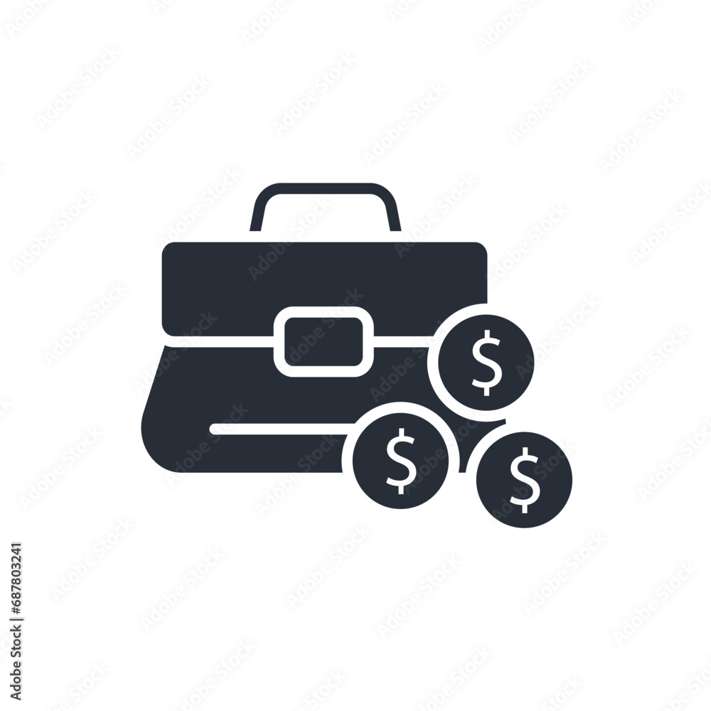 Poster work icon. vector.editable stroke.linear style sign for use web design,logo.symbol illustration.