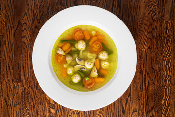 easy vegetable soup with meatballs