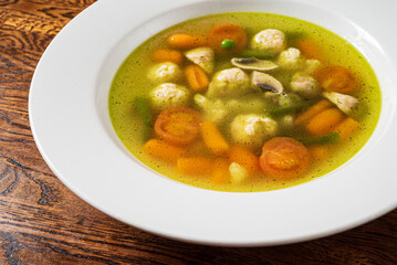 easy vegetable soup with meatballs