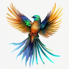 Obraz premium Mesmerizing feather patterns in birds feather isolated on white