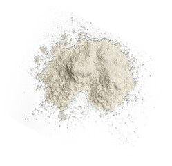 Top up view isolated flour splatters fit for your scene projects.