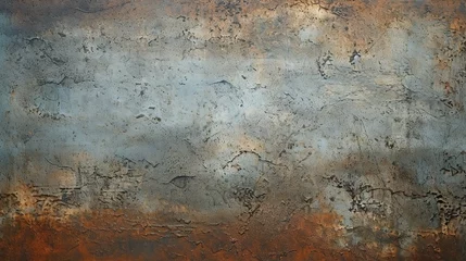Rolgordijnen Old rusty metal wall texture background. Abstract grunge background for design © ffunn