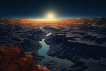 Image of Beautiful Canyon. Ai generative
