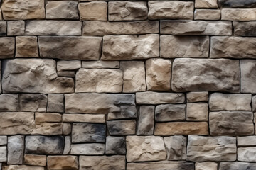 Seamless Natural Stones Texture. Ai generative
