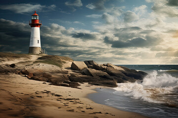 Lighthouse on the coast 