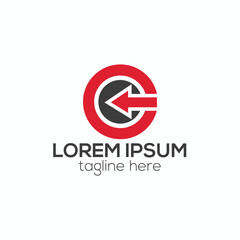 Modern initial C letter logo design concept isolated vector template illustration 