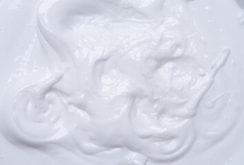 Beauty skincare cream texture. White lotion, moisturizer, creamy cosmetic product background - 687808209