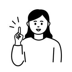 説明をする女性のイメージ素材