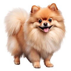 Obraz premium pomeranian dog isolated on white
