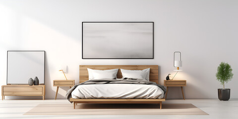 Modern luxury bedroom design with cozy bedding and elegant decor, "Opulent Oasis: Modern Luxury Bedroom with Cozy Bedding"
