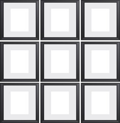 9 photo collage template. vector illustration, new collections