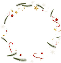 christmas ornament circle frame