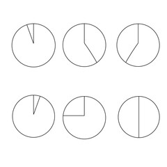 シンプルな円グラフセット