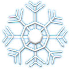 snowflake on white