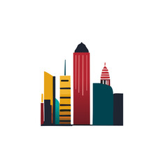 modern city skyline, city, building,  cityscape,  illustration vector, industry, symbol, tower, structure, house, office