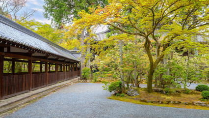 Kyoto, Japan - April 5 2023: Shinnyodo or Shinshogokurakuji temple founded in 984 its name refers to Sukhavati which means the Pure Land of the West