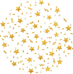 golden star confetti