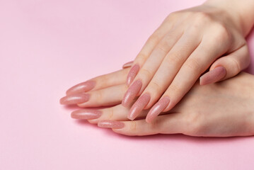 Female hands with beautiful manicure