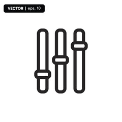 volume meter statistics icon. outline icon on white background