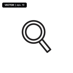 Search icon vector. Magnifying glass symbol vector illustration