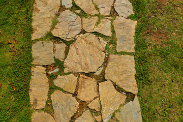 Stone pavement texture. - 687815078