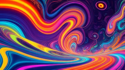 neon color swirl abstract background