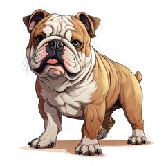 english bulldog puppy sitting