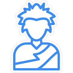 Vector Design Prehistoric Man Icon Style