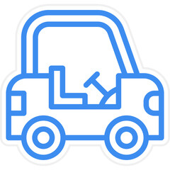 Vector Design Golf Cart Icon Style