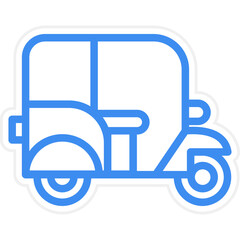 Vector Design Tuk Tuk Icon Style