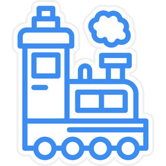 Vector Design Steam Train Icon Style