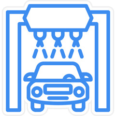 Vector Design Automated Car Wash Icon Style