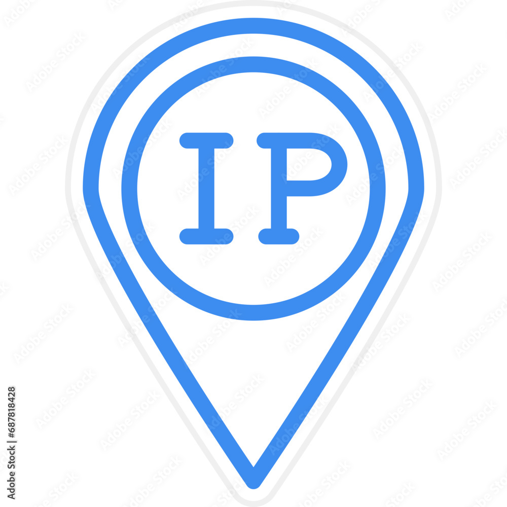 Poster vector design ip address icon style