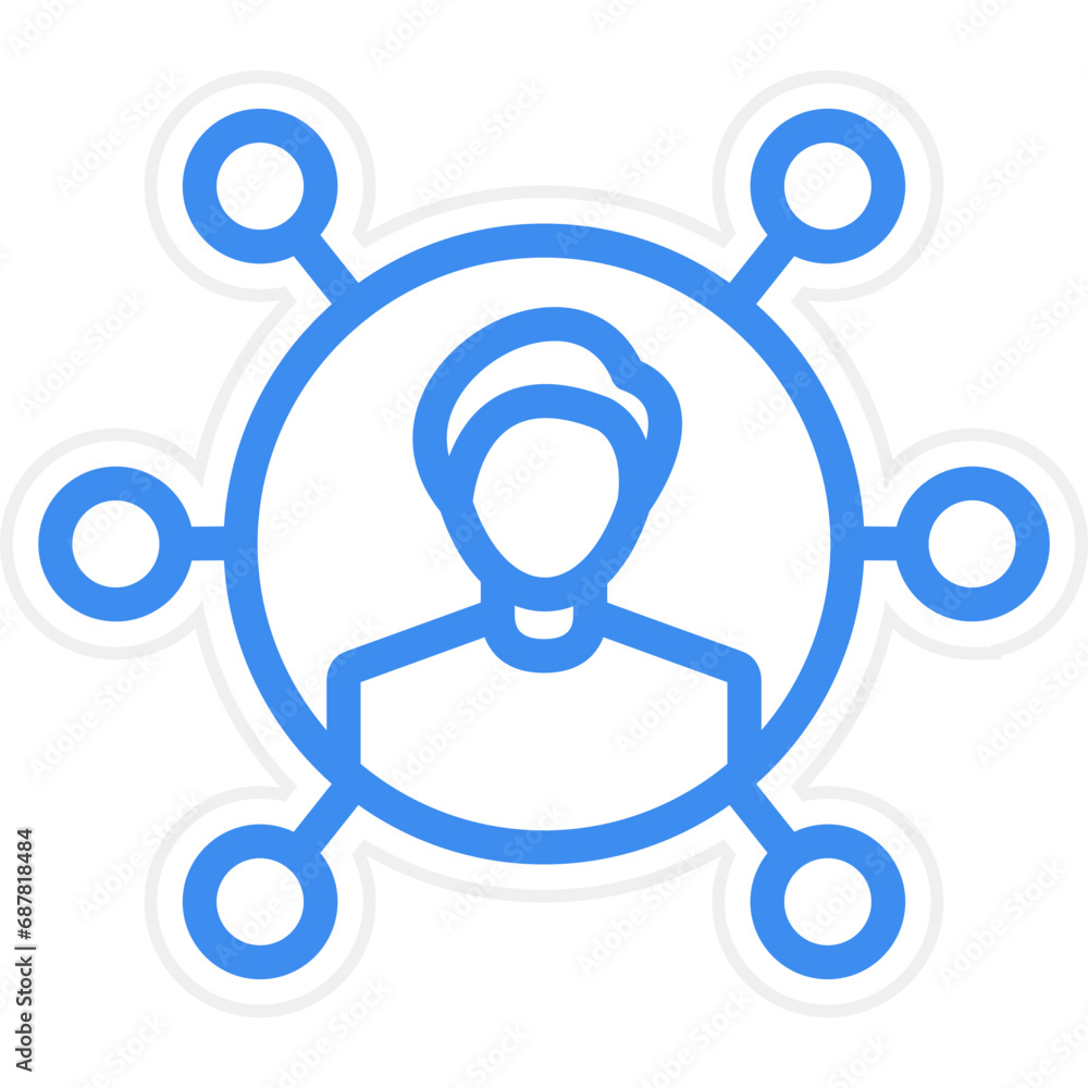 Poster vector design user connection icon style
